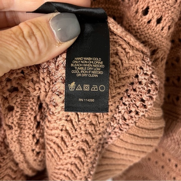 Frye Knit Sweater Flare Sleeve Mauve Size Small - Picture 7 of 7